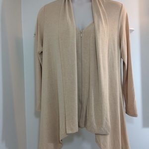 Grace Elements NWT Sharkbite Hem Zip Cardigan 1X
